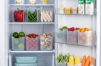 MILDIV Fridge Storage Box Multipurpose Container for Storage Space-Saving Refrigerator Side Door Organizer for Kitchen Fruits, Vegetables Storage Containers- Transparent, 1 Pc, 950 ML