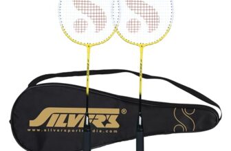 Silver’s Drive Badminton Kit (2 Racquets with Full Cover)(Yellow/Black)