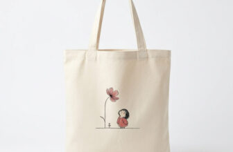 A I CHOICE White Tote Women Cotton Tote Bag Stylish Large Capacity Shoulder Bag Daily Use