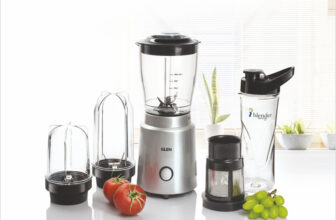 Glen SA4048MF 350 W Juicer Mixer Grinder(Active Blender | 4 Jars | Silver, Black)