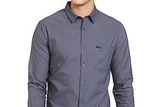 The Indian Garage Co Men Blue Solid Slim Fit Casual Shirt