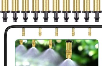 DIY Crafts 10x, Brass Mist, Brass Misting for Fan Misting Kit Convert Connects Fan Water Mister Cooling Patio Breeze Misting Heat Down Umbrella,Patio,Pergola,Vestibule Lawn,Pat(10x, Brass Mist)