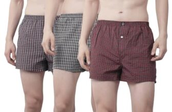 Dollar Pack of 3 Cotton Checkered Men Boxer Multicolour