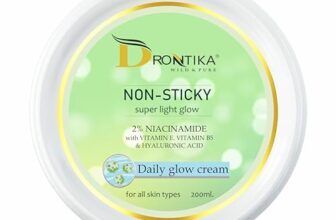 Drontika Wild & Pure Non-Sticky Super Light Glow Cream 2% Niacinamide with Vitamin E, Vitamin B5 & Hyaluronic Acid – Daily Glow & Hydration (200ml)