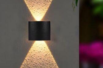 PIXORA Waterproof Up Down Led Wall Lamp, Aluminium IP65 Body 1+1 Ray, Warm White, Indoor/Outdoor Decorative Wall Sconce Light(2 Ray Warm White)