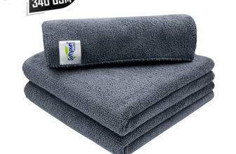 SOFTSPUN Microfiber Vehicle Washing  Cloth(Pack Of 3, 340 GSM)