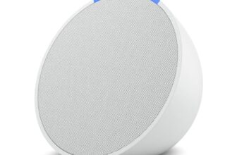 Amazon Echo Pop| Smart speaker with Alexa and Bluetooth| Full sound, balanced bass, crisp vocals| White