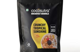 COCOSUTRA Crunchy Tropical Sunshine Breakfast Granola 1 kg | made with Natural & Gluten Free ingredients | High Protein Cereal with Oats, Nuts, Seeds and Dry Fruits | Lightly sweetened with Jaggery