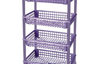 Aristoplast products Pvt. Ltd Aristo EZEE 4 Layer Plastic Rack for Kitchen, Offices, Home, Hospitals, Schools, Doctors, Beauty Parlour, Saloons, Color May Vary (40.5 x 26.5 x 62cm)