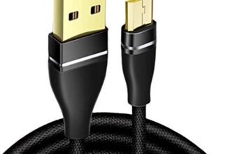 BlackBeats Zinc Alloy Plated Micro USB 3.0 Fast Charging Data Cable 1 m Micro USB Cable (Compatible with All Phones with Micro USB 3.0 Charging Port, Mobile, Black, Sync and Charge Cable)