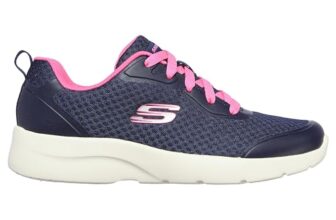 Skechers Womens Dynamight 2 Navy Hot Pink Casual Sneakers
