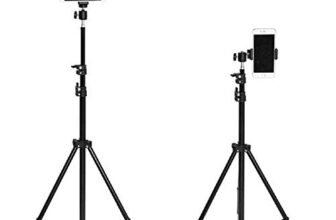 Kratos Premium 84 Inch (7 feet) Tripod Stand, Adjustable and Portable Design with Mobile Clip Holder Perfect for Ring Light, Photography, Videography & Live Streaming, Compatible with All Mobiles