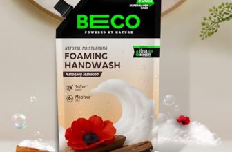 Beco Moisturising Foaming Handwash-Mahogany Teakwood | Refill Pack – 700 ml | 8-hr moisture lock | Natural, Paraben free, Chemical Free | Kills 99.9% germs, Safe for all Skin types