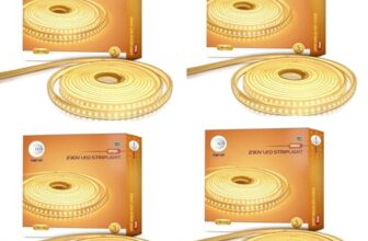 wipro Garnet 5 Meters LED Strip Light| 120 LEDs/mtr | Warm White | IP65-Waterproof | Flexible Rope Light for Outdoor & Indoor Decoration|Strip for Balcony, False Ceiling|Pack of 4
