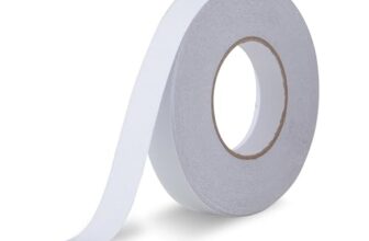 Robustt Anti Skid/AntiSlip Tape 5 Meter 25MM (Pack of 2) Fall Resistant with PET Material and Solvent Acrylic Adhesive Tape for Slippery Floors, Staircase, Ramps, Indoor, Outdoor Use – White