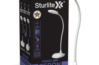 Sturlite Zeron 5W Rechargeable LED Table Lamp| (3 in 1) Dimmable Light| (6-8) Hrs Charging Time & (3-28) Hrs Li-ion Battery Backup Desk Lamp| Included Type-B Charging Cable with Adjustable Neck