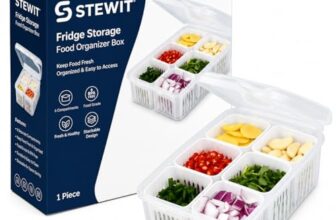 Stewit® Fridge Storage Boxes Freezer Storage Containers, Container for Kitchen Storage Set, Storage in Kitchen, Vegetable Storage, Draining Crisper Refrigerator Food Box