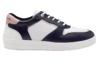 SOLETHREADS Splatter Sneakers for Women |Premium Vegan Leather |Retro Design|Comfortable| Lightweight |Casual| Stylish| Anti-Skid| Memory Foam Outsole | Premium Shoes for Women | Navy | 7UK
