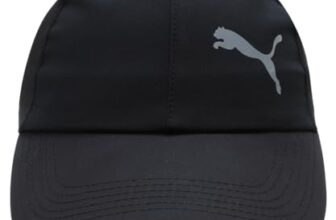 PUMA Poly Cotton Cap IND – Stylish and Sporty Six-Panel Cap with Curved Visor, Adjustable Hair-Safe Closure, and Iconic Cat Logo for All-Day Comfort Black