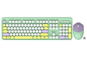 Zebronics Wireless Keyboard & Mouse Combo, 104 UV-Coated Keys, ₹ Key, 12 Multimedia Keys, Retractable Stand, 3 Button Mouse, 1600 DPI, High Precision, USB Nano Receiver (Companion 301, Garden)