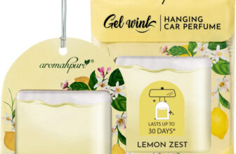 Aromahpure Lemon Car Freshener Diffuser Gel Wink Hanging Perfume|Pack of 1| Long-Lasting Up to 30 Days(7.5 ml)