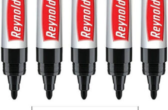 Reynolds HD WM Marker Ball Pen(Pack of 5, Ink Color – Black)