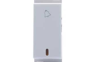 Wipro Northwest Venia 6A Bell Push With Indicator, White (pack of 20)
