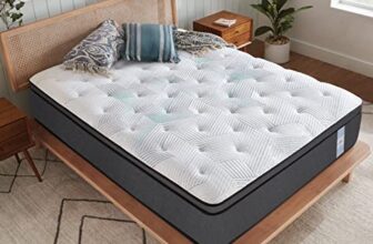 Springtek Eurotop Hybrid Latex Mattress | Euro Top 8 Inches Pocket Spring Single Size Gadda | GOLS CERTFIED Natural PINCORE Dunlop Latex |72×36 Inch