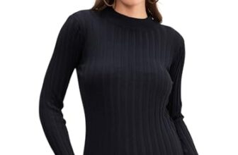 Black Rib Full Sleeves High Neck Sweater