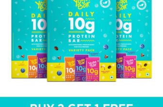 Yogabar 10 g Protein Bar Variety Pack, Gluten-Free, Healthy Snacks(Pack of 18) Protein Bars(900 g, Assorted)