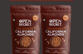 OPEN SECRET Premium California Badam – High Protein Dry Fruit, Fasting Vrat Special Almonds(2 x 0.5 kg)