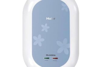 Haier EI3V-C1 Instant Water Heater 3 Litre Geyser 3 KW Water Geyser for Home No Weld Glasslined Tank| Indicating Light| Advanced Multi-Layered Safety|High Rise Compatible