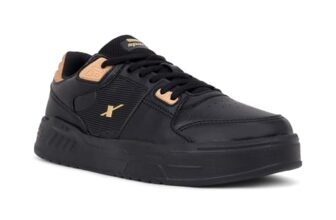 SPARX Casual Sneakers for Men – Trendy Lace-Up Shoes with Soft Cushioning, Lightweight Comfort, Durable Sole & Everyday Fashion Wear Black