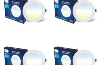 PHILIPS 15W 3in1 AstraGlow Round LED Panel Light | Slim Surface Panel with High Brightness & Energy Efficiency | Durable Polycarbonate Body – White Finish | Pack of 4