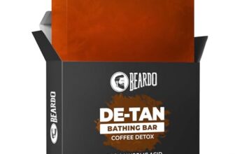 Beardo De-Tan Soap for Men, 75g | Tan Removal and Caffeine Face & Body Soap | Detan With Coffee & 4% Glycolic Acid | For Body & Face | Refreshing Fragrance | For All Skin Types