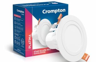 Crompton Star Glaze Pro LED Downlighter 9W Round LED Ceiling Light (Cool Day Light, Pack of 1)| Cut Out Size :95mm