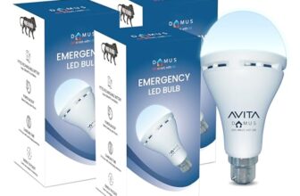 AVITADOMUS 9W Emergency LED Bulb, Up to 4 hrs Power Back up, Over-charging Protection, Best for Power cuts (Pack of 3)