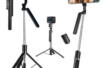 Kratos K18V2 Long Selfie Stick Tripod Stand 67 inch/1.7 M, 360° Rotation Handle for Anti Shake Shooting Tripod, Multifunctional Bluetooth Tripod for Mobile Phone for Vlogging, Live Stream & Travel