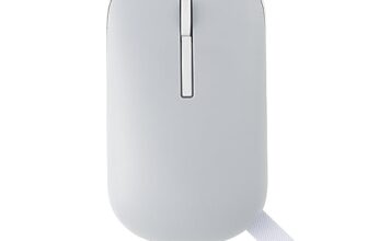 ASUS Marshmallow MD100 Wireless Bluetooth Mouse with Dual Mode (Bluetooth 5.0 & 2.4GHz), Silent Clicks, Adjustable 800/1000/1600 DPI, Multi-Device, Ergonomic Design, Grey, 1-Year Warranty