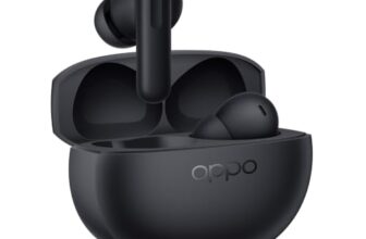 Oppo Enco Air 5 True Wireless Noise Cancelling Earbuds with 52dB Real time ANC,Upto 54Hrs Playtime,Triple-Mic AI Clear Call,Low Latency,Fast Charging.(Midnight Black)