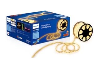 PHILIPS Marathon LED Rope Light 50 Meter, 72 LEDs/M | Waterproof Flexible Decorative Light | Ideal for Home Decoration, Festivals, Balcony, Garden, Terrace & Outdoor Lighting | Warm White, Pack of 1
