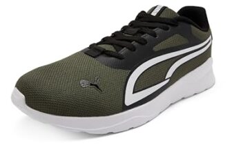 PUMA | Armour V2 Men’s Lightweight Sneakers | Green Moss-Black-Warm White | 8UK