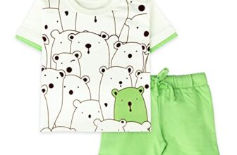 ARIEL Baby Boys & Baby girls Cotton Printed Round Neck Half Sleeve T-shirt & Short Trendy Summer Clothing Sets(AR-BHALFSS-36-Crowd-mouse_Multicolor_3 Months – 6 Months)