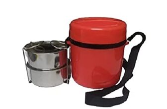 ATEVON Collection – Insulated Stainless Steel 2-Tier Lunch Box – Durable, Leakproof, Keeps Food Warm – Ideal for Work, School, Travel