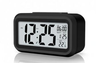 Topski Digital Alarm Clock for Heavy Sleepers, Digital Clock Table Clock for Study Table, Students, Office | Alarm Clock for Bedroom with Loud Sound, Automatic Sensor,Date & Temperature