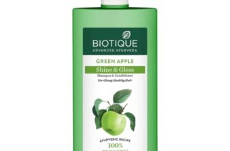 Biotique Green Apple Shine & Gloss Shampoo & Conditioner| Promotes Healthy, Shiny and Glossy Hair | Nourishes Scalp | Makes Hair Soft & Smooth |100% Botanical Extracts| All Skin Types | 650ml