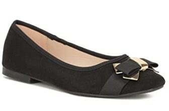 Bata womens KNOT BLACK Ballet Flat – 8 UK (5516322)