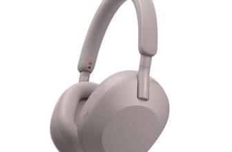 Sony WH-1000XM5 Best Active Noise Cancelling Wireless Bluetooth Over Ear Headphones with Mic for Clear Calling,Battery Life 30 Hours-Smoky Pink