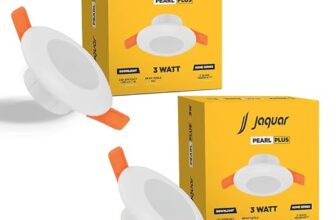 Jaquar 3W Pearl Plus Round Downlight | Junction Box LED Downlight | Mood Light for False Ceiling | 45 Cut Out | Pink 80×45(DXH)(Pack 2)
