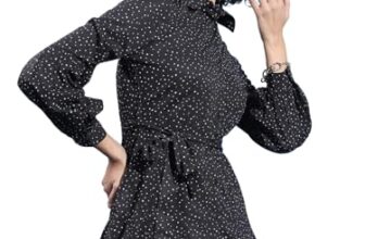 Tokyo Talkies Women Collared Neck Long Sleeve Above The Knee Dress TTJ6009157 Black M